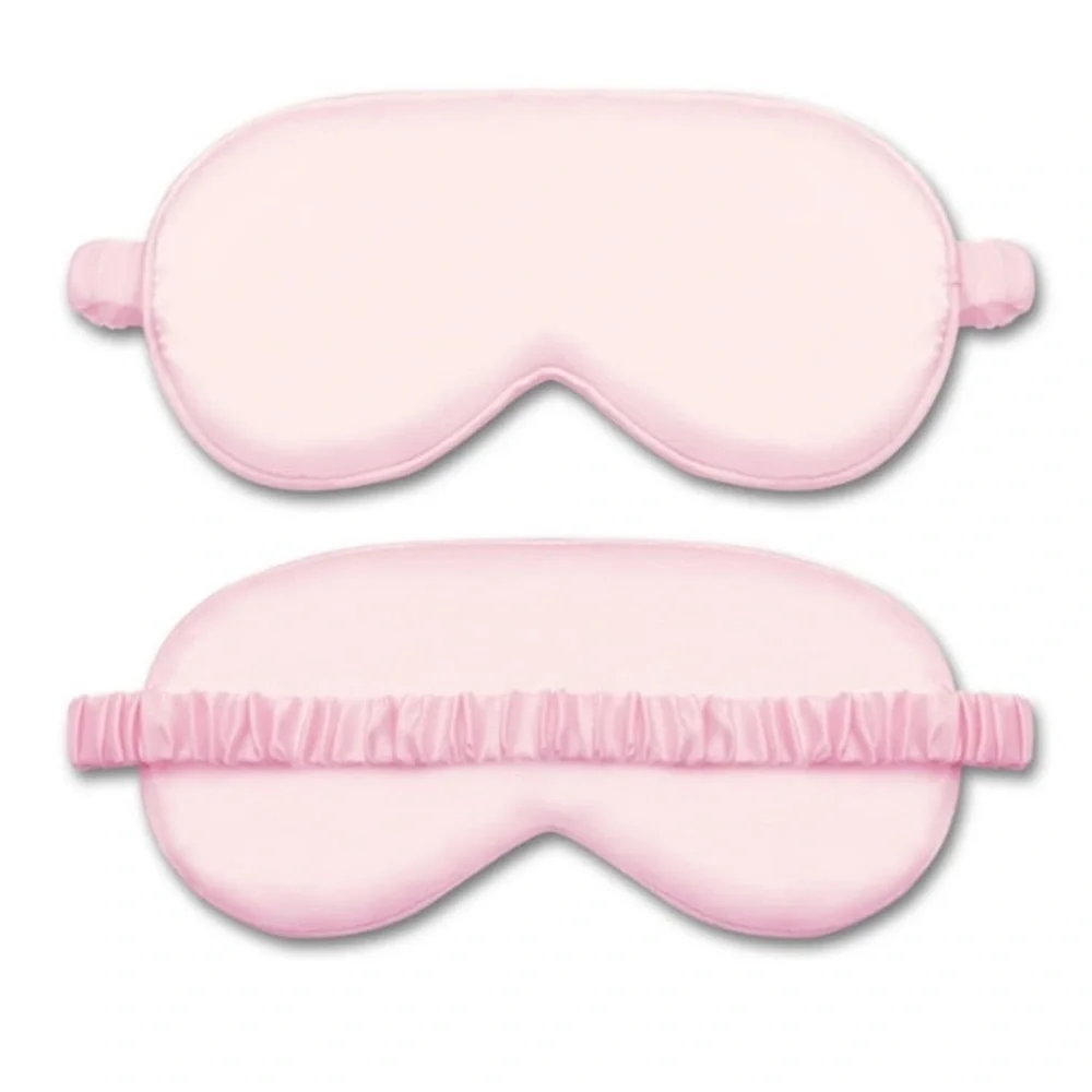 Pink Sleep Mask Silk-like elastic satin Cover for Pressure-Free Comfort NEW